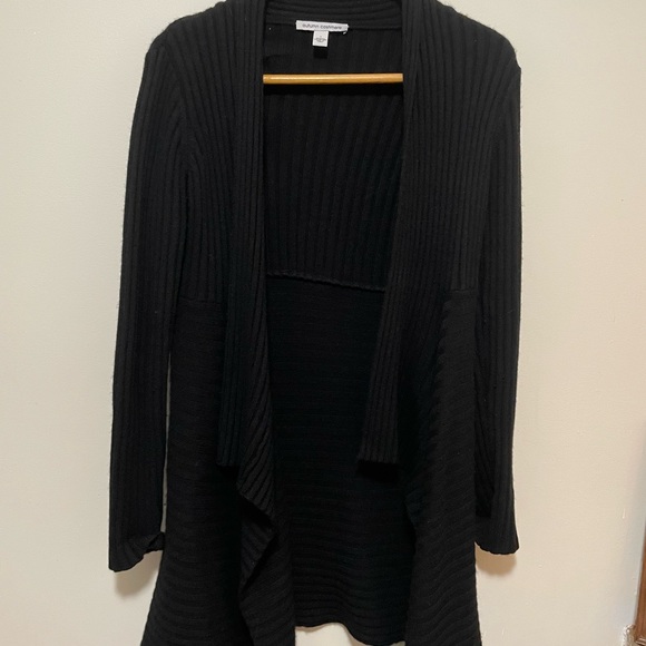 NNW Autum Cashmere black asymmetrical cardigan Size Sm